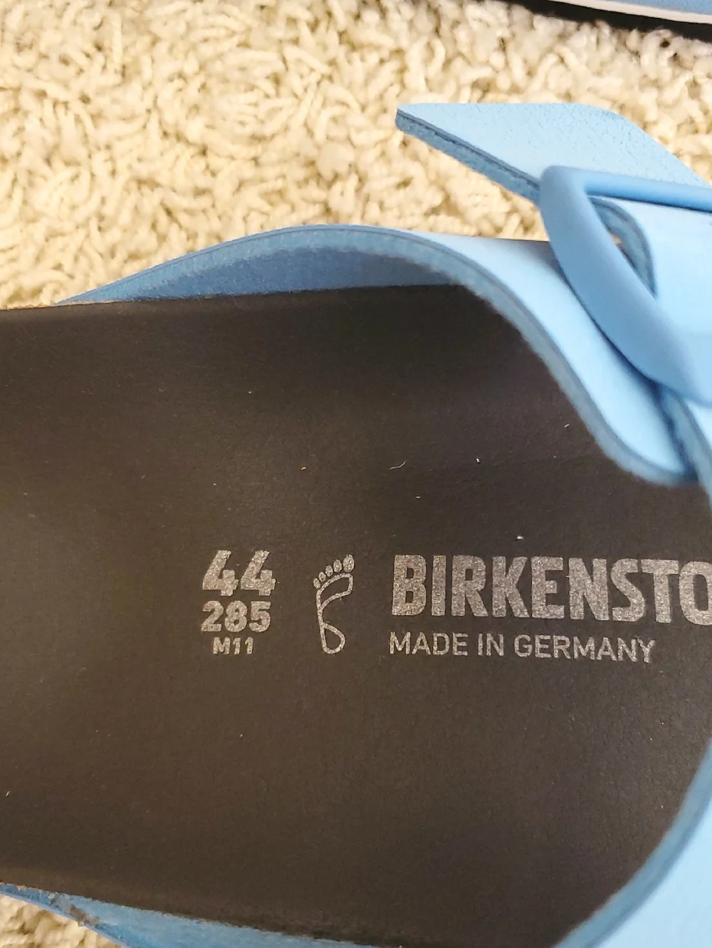 Birkenstock Light Blue And White Double Strap Sandals - Picture 4 of 5